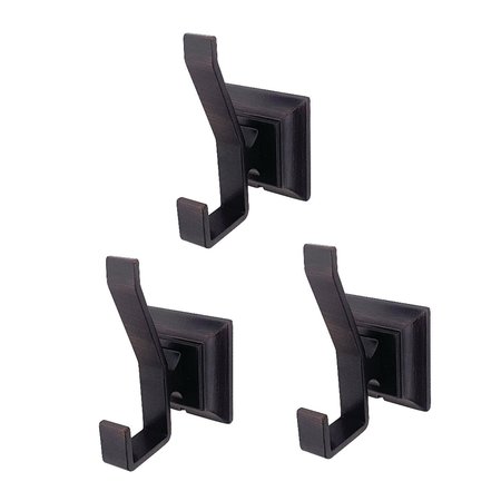 BAHK6127ORB 3-Piece Bathroom Robe Hook/Towel Hook, Oil Rubbed Bronze